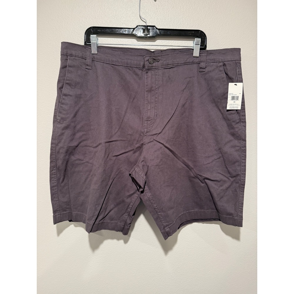Volcom Road Trip Shorts Mens 40 Asphalt Grey Chino Flat Front A0902402 NWT